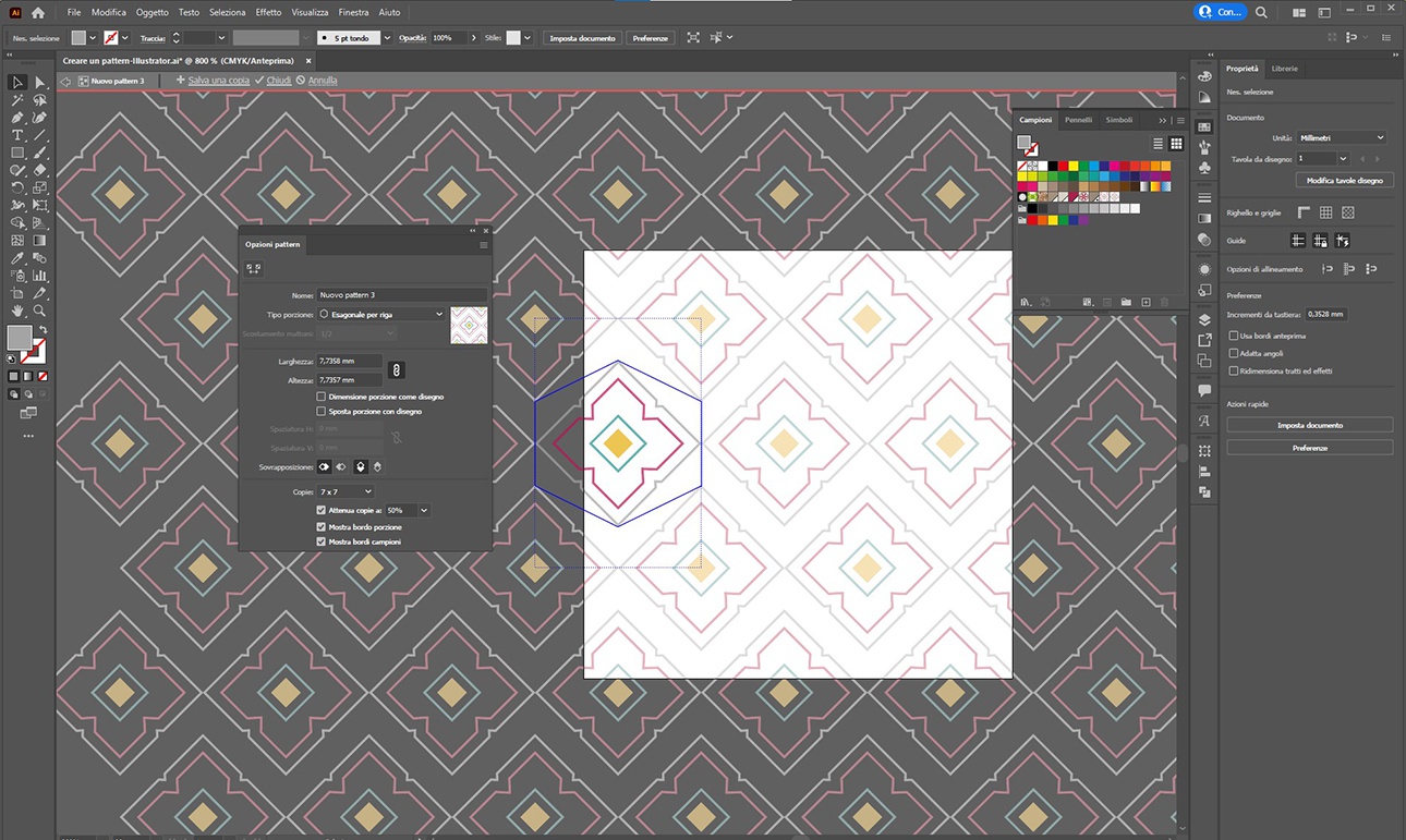 How to create pattern on Illustrator? | Oppaca