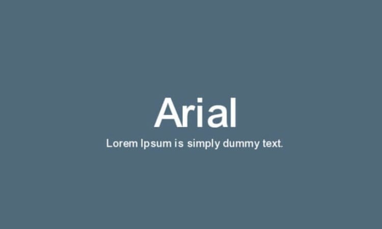 Arial Font