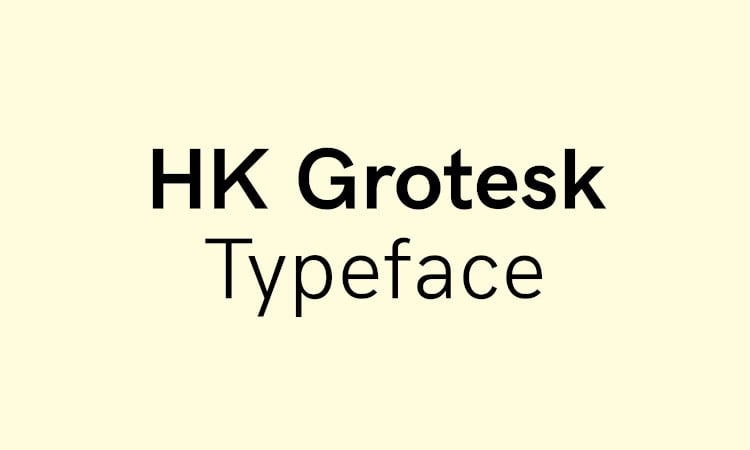 HK Grotesk Font