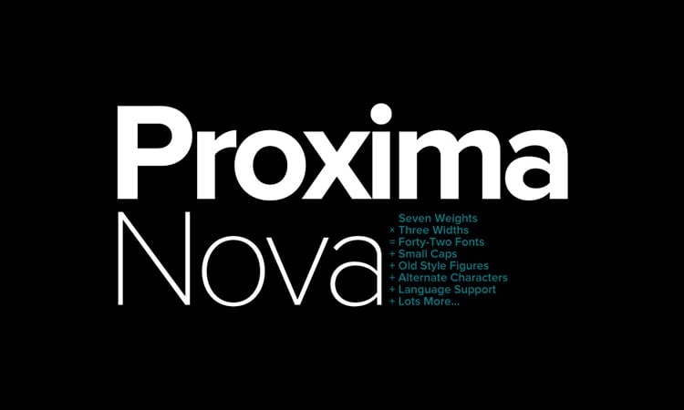 Proxima Nova font