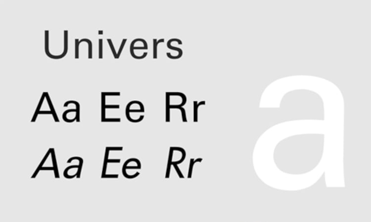 Univers font